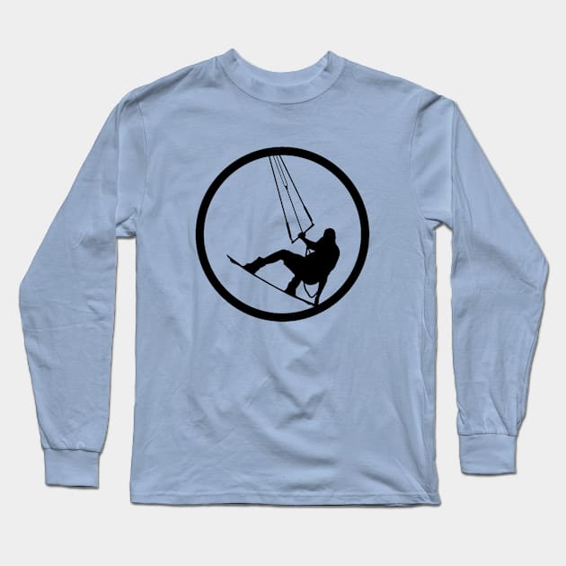 Kiteboarding grab maneuver Long Sleeve T-Shirt by Unknownvirtuoso